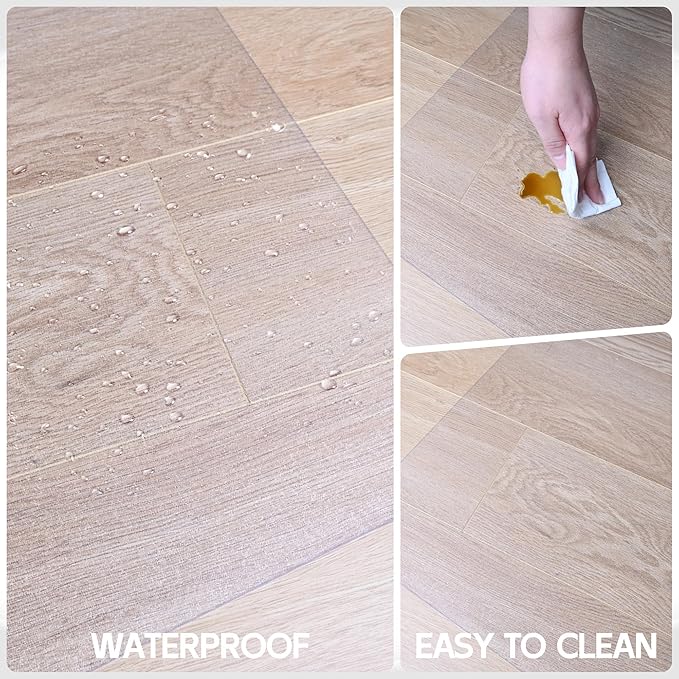HOMEK Crystal Clear Chair Mat for Hardwood Floor, 48” x 36” Office Chair Mat - Image 5