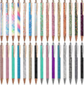 Zonon 60 Pcs Sparkly Pens Fancy Glitter Shiny Metal Retractable Ballpoint Pens Black Ink Medium Point 1. 0 mm Click Ball Pen for Office Supply Woman Adults Teachers End of Year Graduation Gifts
