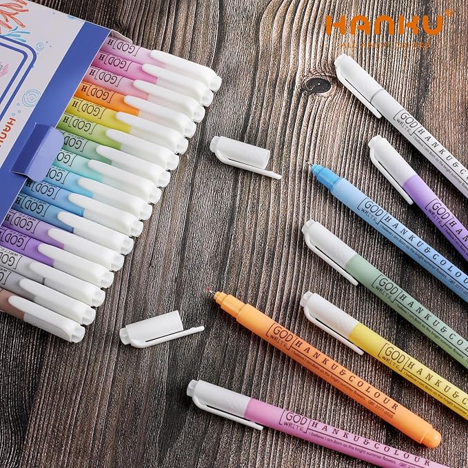 HANKU 0.38mm Fine Point Pen, 16 Pack Colored Fineliner Bible Pens No Bleed - Image 6