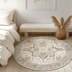 GENIMO 6FT Round Area Rugs for Living Room, Circle Rugs Machine Washable Low - Image 2