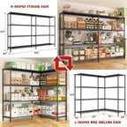 REIBII 69.8" W Storage Shelves 1250LBS Wire Shelving Unit 4 Tier Metal Shelving - Image 6