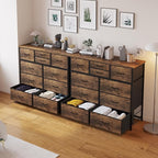 LUMTOK 10-Drawer Dresser, Fabric Storage Dressers - Image 8