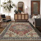 GENIMO 8x10 Area Rugs for Living Room, Machine Washable Non Slip Vintage Rugs by GENIMO