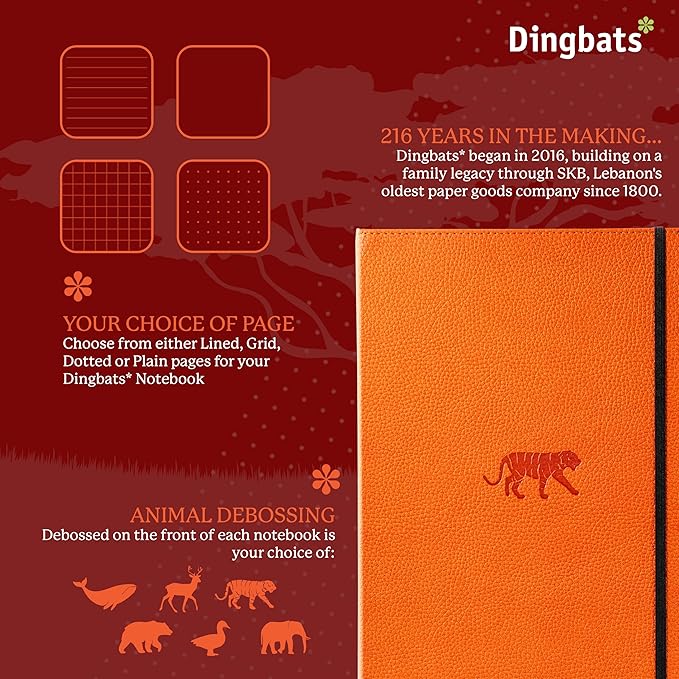 Dingbats* - Wildlife Plain Extra Large A4 Notebook - PU Leather Hardcover - Image 2