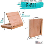U.S. Art Supply Solid Solana Adjustable Wood Art Easel: Portable Beechwood - Image 2