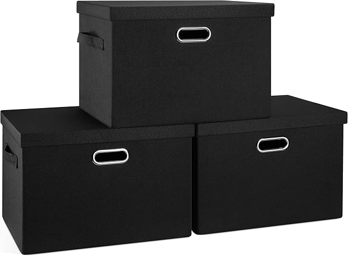 Graciadeco Large 17" 36 Quart Collapsible Stackable Storage Bins by GraciadecoStorage