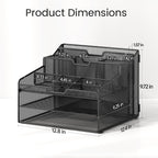lavatino desk organizer - metal mesh with 2 shown in use
