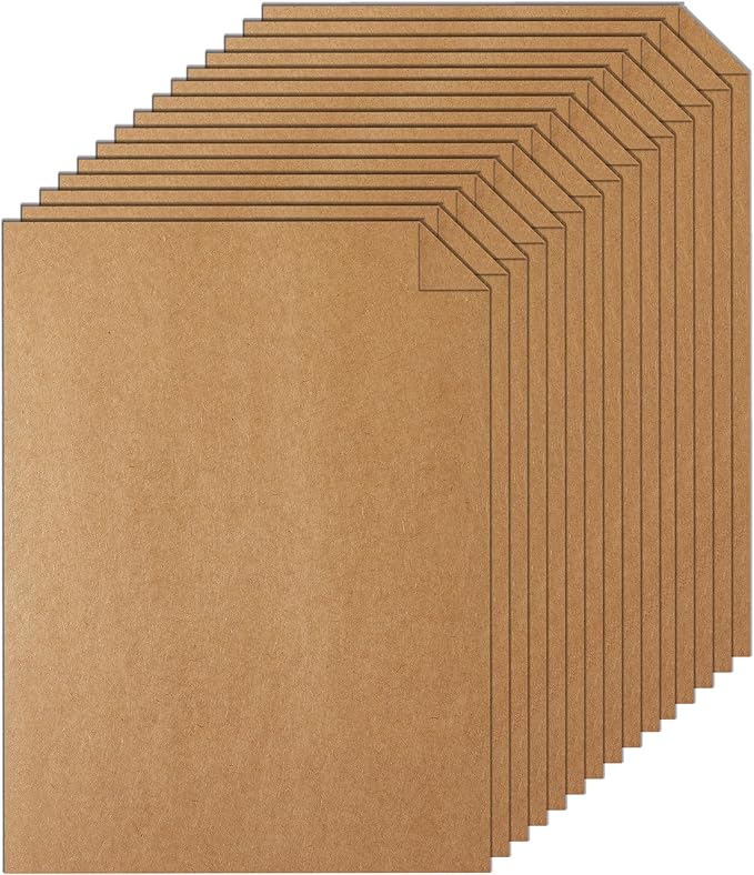 Silunkia 120 Sheets Brown Cardstock 8.5 x 11 Kraft Paper, 92lb Thick Printer by Silunkia