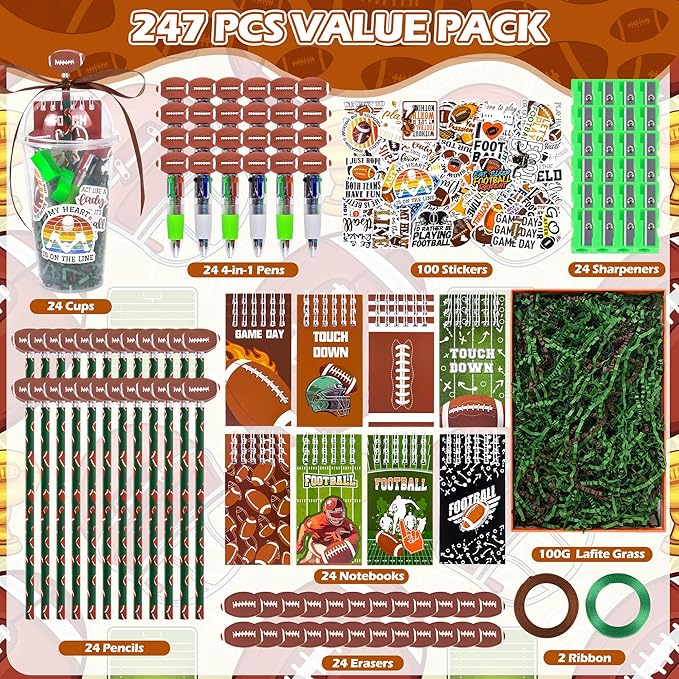 LiYiQ 247 Pcs Football Party Supplies Return Gifts - Image 4