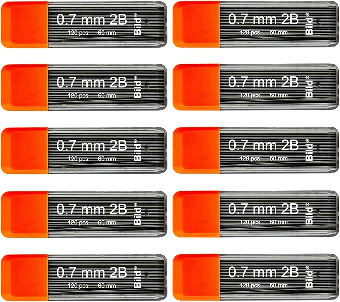 Bild Premium 1200 leads of 0.7 mm 2B Mechanical Pencil Lead Refills by Bild