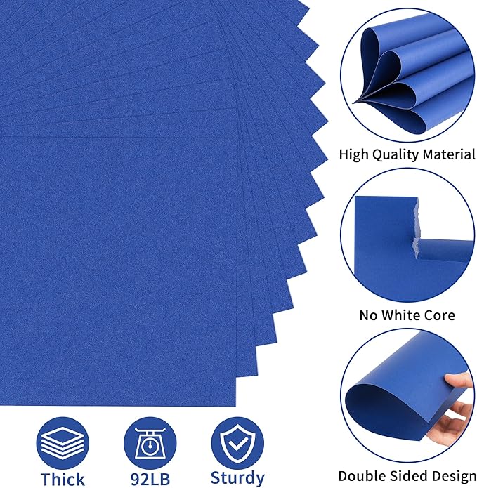 100 Sheets Navy Blue Cardstock - Image 3