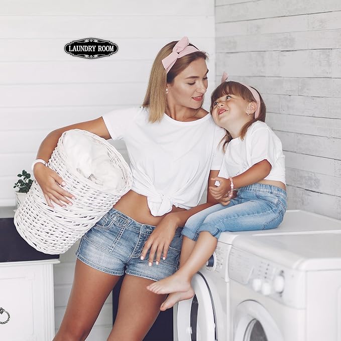 Laundry Room Door Sign for Business and Home，Self-adhesive Waterproof Cute - Image 7