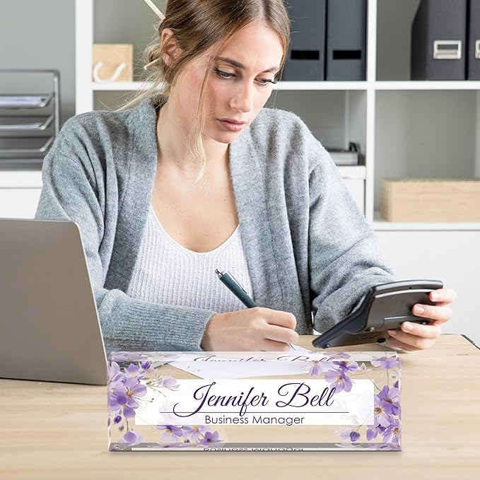 Personalized Name Plate for Desk, Custom Desk Name Plate, Acrylic Name Plate - Image 6
