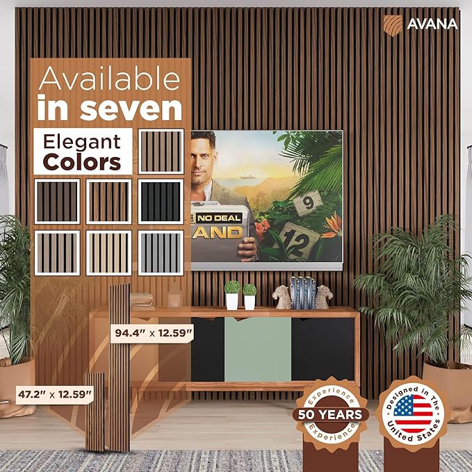 Avana Acoustic Wood Wall Panels – 94.4 X 12.6 Inch Walnut Acoustic Panels 1 PC - Image 7