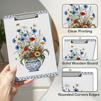 APIILVPQ Floral Clipboard, Vintage Blue Clipboards - Image 4