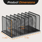 Kuntine.B Desk File Organizer 7 Upright Mesh Desktop Organizer File Sorter - Image 2