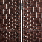 HOMCOM Room Divider, 6 Panel Folding Privacy Screen, 6FT Tall Portable Wicker - Image 6