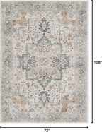 GENIMO 6x9 Area Rugs for Living Room, Machine Washable Low Pile Rugs, Chenille - Image 2