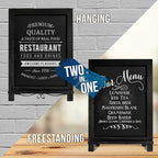 HBCY Creations Rustic Black Wooden Tabletop Chalkboard - Image 4