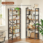 SUPERJARE Triple 4 Tier Bookshelf, Bookcase - Image 5