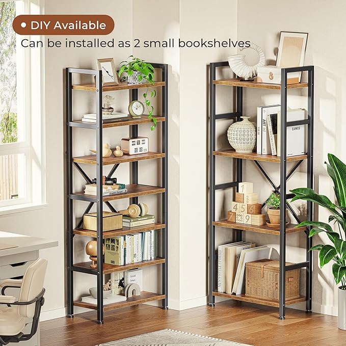 SUPERJARE Triple 4 Tier Bookshelf, Bookcase - Image 5