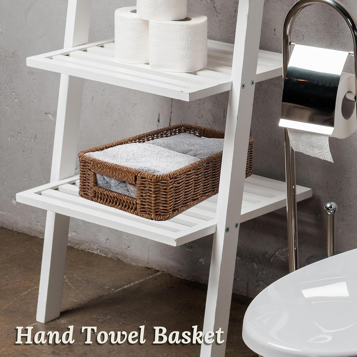 WeeNest Baskets for Organizing, Basket Small, Toffee, Set of 2