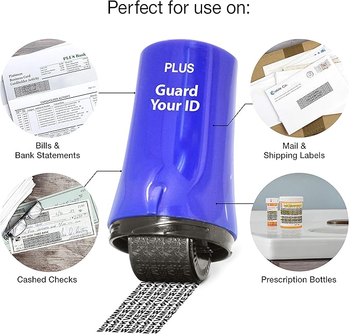 Guard Your ID Advanced Roller 2.0 Identity Theft Prevention Security Stamp Blue - Image 6