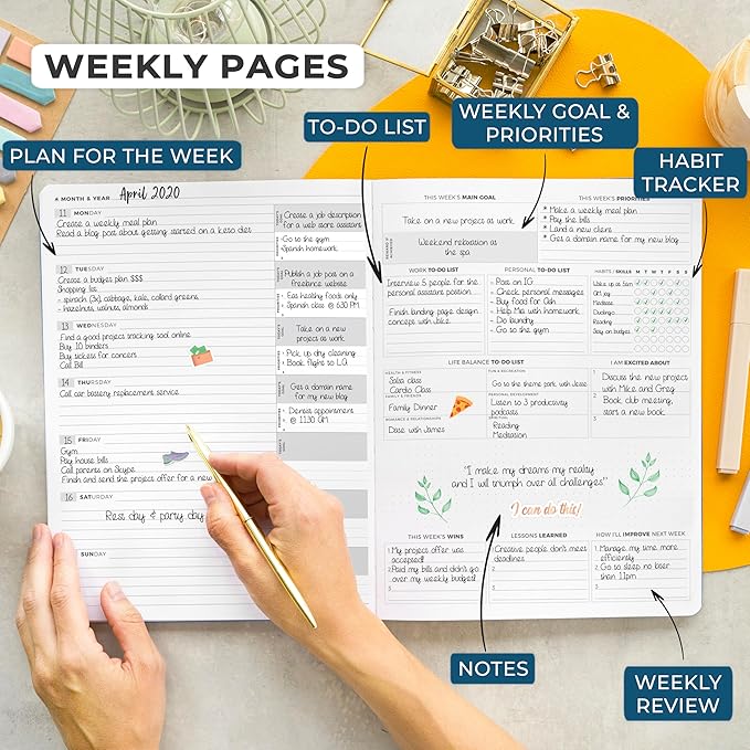 Clever Fox Planner PRO Light – Weekly & Monthly Life Planner to Increase - Image 3