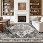 GENIMO 8x10 Area Rugs for Living Room, Machine Washable Non Slip Vintage Rugs - Image 2