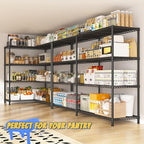 REIBII 72.8" W Storage Shelves Load 1500LBS, 4 Tier Metal Shelving Unit Wire - Image 7