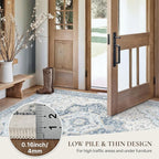 GENIMO Runner Rug 2'6"x8 Machine Washable Non Slip Vintage Hallway Runner Rug - Image 4