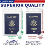 Claev Flexible and Tear Resistant Vertical 4x6 Passport & Card Holders - Image 9