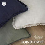 Foindtower Set of 2 Decorative Linen Fringe Throw Pillow Covers Cozy Boho - Image 4