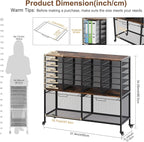 EasyPAG Rolling File Cart with 24 Slot Mail Organizer, Under Desk Storage with - Image 3