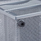 Relaxdays Desk Organizer Mesh Storage Box, File Sorter, Metal, Silver, Standard