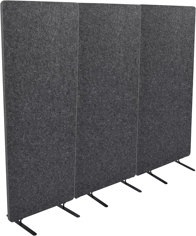 ReFocus™ Raw Freestanding Acoustic Room Divider 3 Pack – Reduce Noise and by SStandUpDeskStore