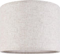 GO&SO Oatmeal Linen Lamp shades Large Drum Linen Lampshade 16" Top x 16" Bottom