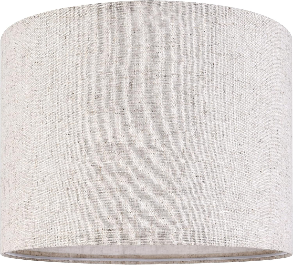 GO&SO Oatmeal Linen Lamp shades Large Drum Linen Lampshade 16" Top x 16" Bottom