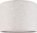 GO&SO Oatmeal Linen Lamp shades Large Drum Linen Lampshade 16" Top x 16" Bottom by GOSO