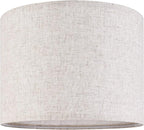 GO&SO Oatmeal Linen Lamp shades Large Drum Linen Lampshade 16" Top x 16" Bottom by GOSO