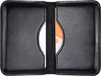 Wisdompro Business Card Holder, 2-Sided PU Leather Folio Name Card Holder by Wisdompro