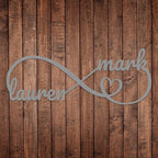 Personalized Valentines Metal Wall Sign, Custom Infinity Heart Love Couple Name - Image 7