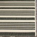 safavieh courtyard outdoor runner rug 2'3"x6'7", black &, close-up detail