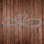 Personalized Valentines Metal Wall Sign, Custom Infinity Heart Love Couple Name - Image 7