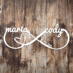 Personalized Valentines Day Metal Wall Sign, Custom Infinity Heart Love Couple - Image 6