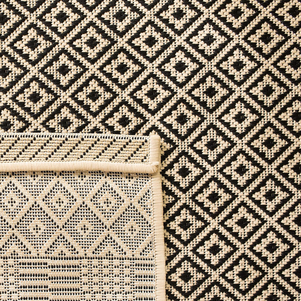 safavieh courtyard outdoor runner rug 2'3"x6'7", beige & showing dimensions