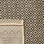 safavieh courtyard outdoor runner rug 2'3"x6'7", beige & showing dimensions