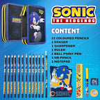 SONIC THE HEDGEHOG Pencil Case for Kids Stationery Set Pens Colored Pencils - Image 6