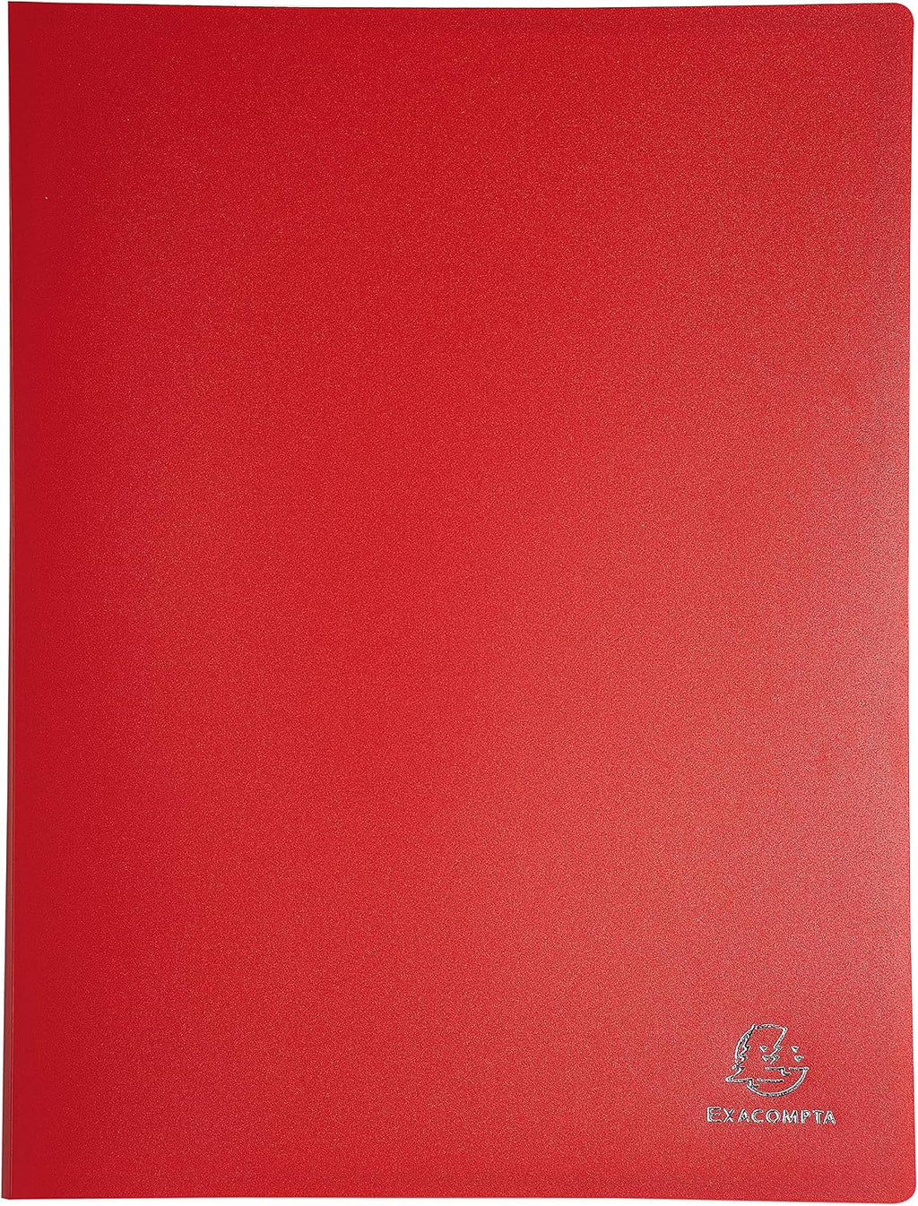 Exacompta - Ref 8820E - Semi-Rigid PP Display Book - Suitable for A4 Documents, Wipeable Cover, 500 Micron Polypropylene, 20 Pockets, 40 Viewing Pages - Assorted Colours (Pack of 10)