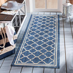 safavieh courtyard collection 2'3" x 6'7" navy/beige cy6918, main product view